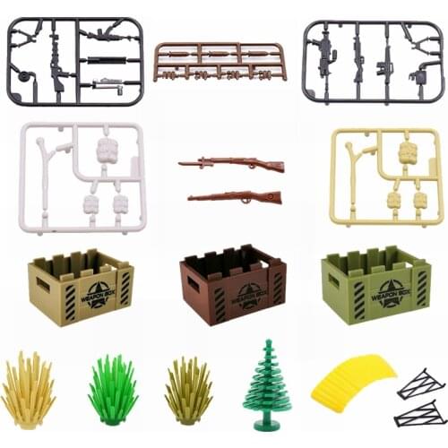 Military Series Toys For Children Accessories Models Trees Weapon Boxes Gun Toys Rifle Militarys Compatible Building Block Model
