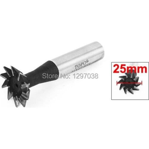 5pcs 25mm*55 Degree High Speed Steel Premium Straight Shank HSS Dovetail Milling Cutter End Mill Smooth Cutting