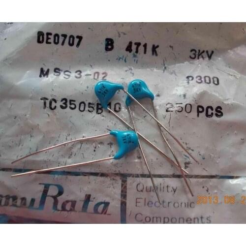 20PCS new471K 3KV high voltage ceramic chip capacitor with copper foot imported