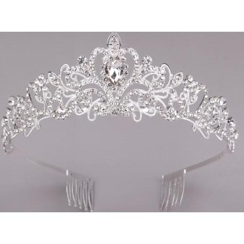 Crystal Vintage Royal Queen Tiaras and Crowns Women Pageant Prom Diadem Hair Ornaments Wedding Hair Jewelry Accessories Party
