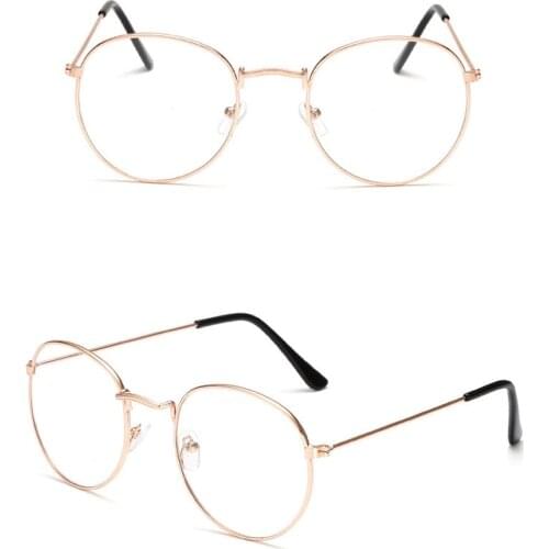 Women Vintage Round Reading Glasses Clear Lens Fashion Round Presbyopic Glasses Men Myopia Glasses Frame Decoration Eyeglasses