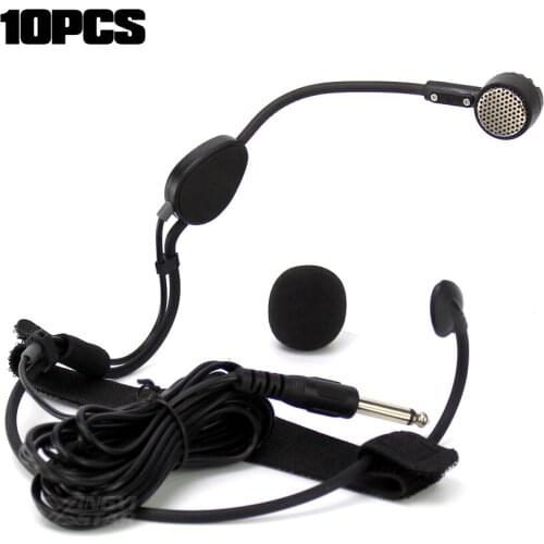 10PCS 6.35mm Jack Vocal Dynamic Microphone Headset Karaoke Mic For Guitar Instruments DJ Mixer Audio Studio Recording Amplifier