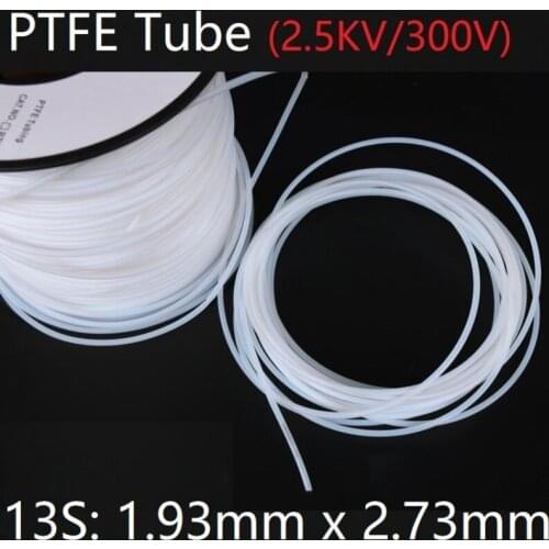 13S 1.93mm x 2.73mm PTFE Tube F46 Insulated Capillary Heat Protector Transmit Hose Rigid Temperature Corrosion Resistance 600V