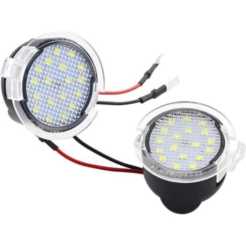 2pcs LED Under Side Mirror Lights Puddle Lamps for Ford Edge Mondeo Explorer 6500K Cornering Lamp 50,000 Hours Floor Lamp