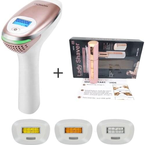 3 in 1 IPL Laser Hair Removal Woman Man Epilator Skin Rejuvenation Acne Treatment Lady Shavers Face Body Bikini Hair Remover FDA