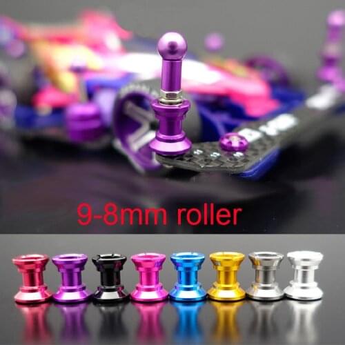 4PCS/8PCS 15403/94966 Aluminum Alloy Rollers Guide Wheel 9-8mm Double Layer Wheel Guide Tamiya Mini 4WD Car With Screw Washer