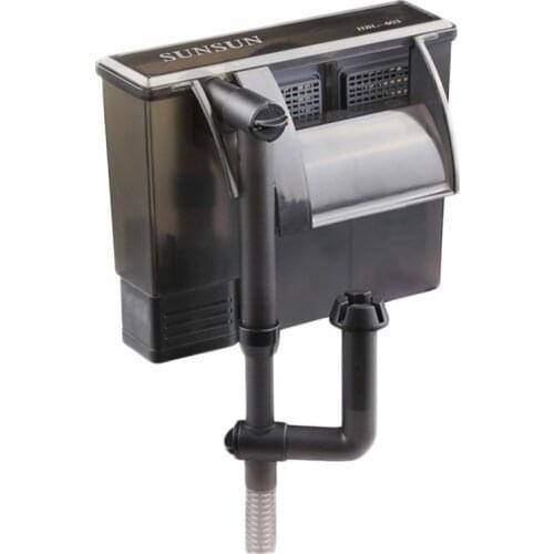 Fish tank aquarium plug on waterfall filter. Small plant ornamental fish tank water External filter purifier Aeration filter