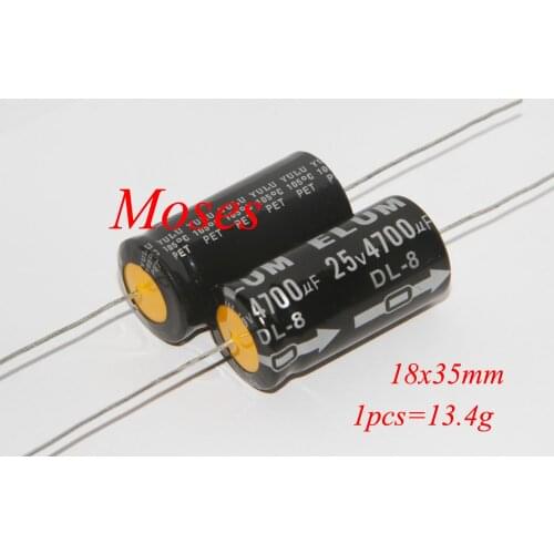 25v 4700uf ELUM Original New Axial Audio Electrolytic Capacitor Capacitance 18x35mm +/- 20