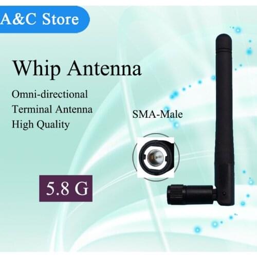 5.8G whip antenna for AV Transmitter Module wifi router antenna SMA-M connector FPV Racing free shipping