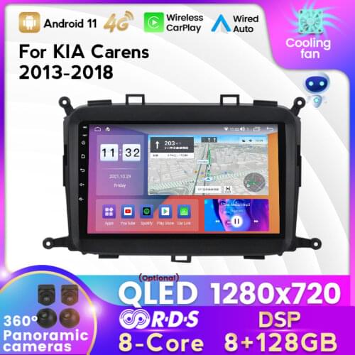 2DIN 4G LTE Android 11 car radio multimedia video player For KIA Carens 2013-2018 GPS navigation support AUTO carplay BT
