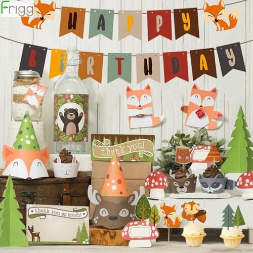 Frigg Woodland Animals Party Jungle Safari Birthday Party Decor Woodland Creatures Jungle Animal Forest Bithday Party Supplies