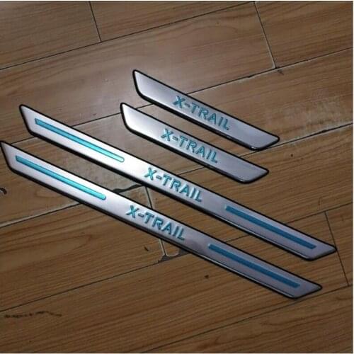 For Nissan X-Trail X Trail 2008 to 2013 Car-covers stainless steel External Scuff Plate/Door Sill fit Car styling Car styling