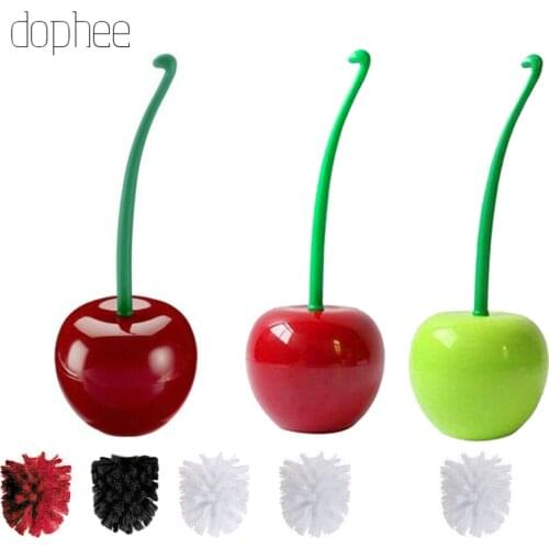 Dophee 1set Cherry Toilet Brush Toilet cleaner Bowl toilet brush Holder Set WC Lavatory bathroom wc accessories