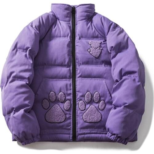 Hip Hop Vintage Down Jacket Men Portrait Digital Print Parkas Splash Ink Graffiti Parka Women Winter Warm Couple Oversize Coat