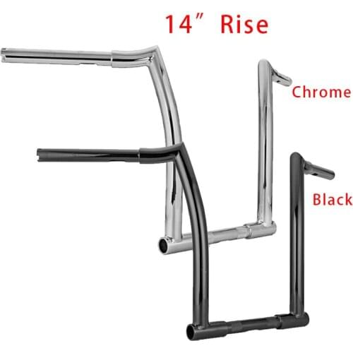 Motorbike Handlebar 14" Ape Hanger Handlebar For Harley Dyna Softail Sportster XL 883 1200 Road Glide 1998-2013