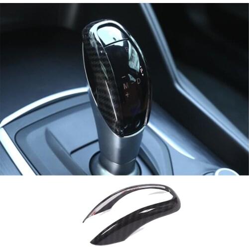 Real Carbon Fiber Gear Shift Knob Cover For Alfa Romeo Giulia Stelvio 2017-2019