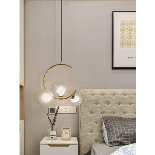 Nordic aisle ceiling lamp creative corridor chandelier bedroom wrought iron glass decoration simple modern restaurant bar