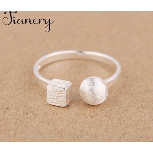 New Trendy Personality Punk Cube Box Rings For Women Lady Resizable Size Rings Party Jewelry Charm Gifts 2021
