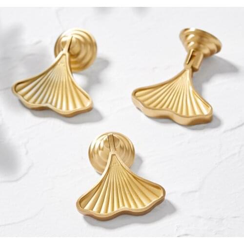 Solid Brass Cabinet Knobs and Handles Gold Desk Drawer Handle Chinese Style Wardrobe Closet Pulls Cupboard Pull Kitchen Hardware