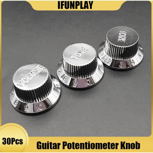 30pcs Guitar Speed Control Knobs for ST Style Electric Guitar Volume Tone Speed Control Knob ABS for Electric Guitar