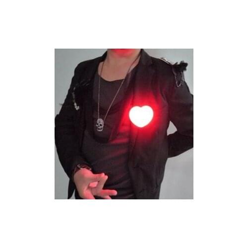 Heart light (Red) Magic Tricks Appearing Lighting Stage Close Up Party Gimmick Props Comedy