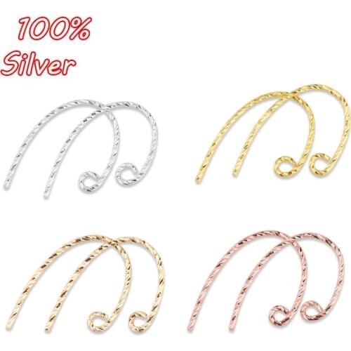 1pair/lot Silver Color Earrings Anti-allergic Ear Hook Earrings U-shaped DIY Jewelry Making Accessories Findings Wholesale