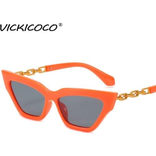 New Vintage Cat Eye Sunglasses Women 2021 Brand Designer Chain Leg Retro Black Sun Glasses For Men Fashion Eyeglasses Shades