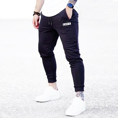 Sweatpants Male 2021 New Cotton Solid Color Streetwear Pants Mens Joggers Trousers Men Black Pencil Pants M-XXL