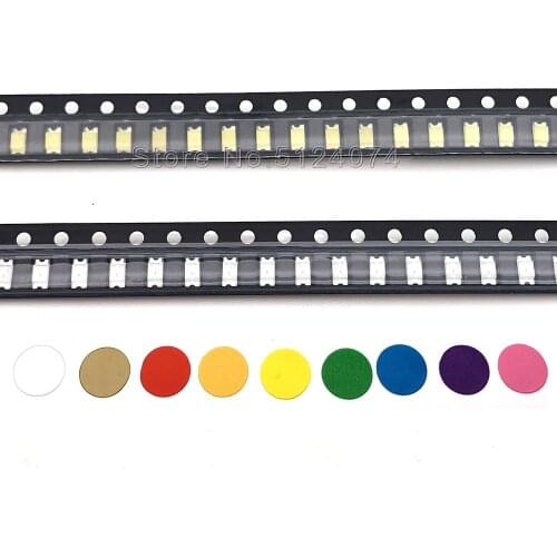 100pcs LED 1206 3216 SMD bead Warm White/Cool white/RGB/Red/Orange/Yellow/Green/ice blue/Purple UV/Pink light emitting diode