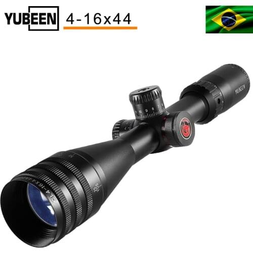 Yubeen 4-16x44 Cross Sight Green Red Illuminated Tactical Optic Riflescope Hunting Rifle Scope Sniper Airsoft Guns Air