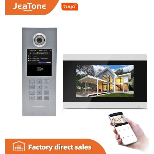 7''Touch Screen WIFI Video Door Phone IP Doorbell Intercom for Building Access Control System Support Password/IC Card/iOS Phone