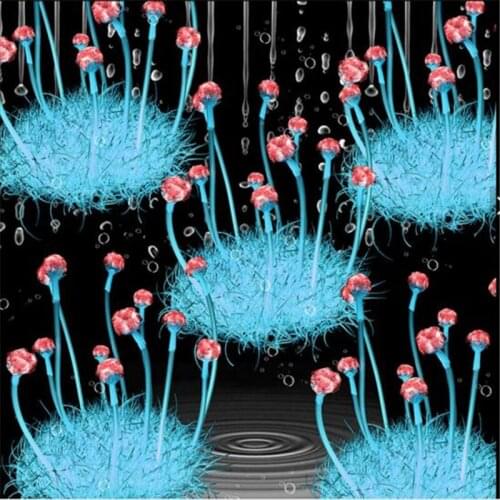 Wellyu Custom large-scale mural pvc floor 3D dreamy luminous luminous crystal flower floor living room decoration painting