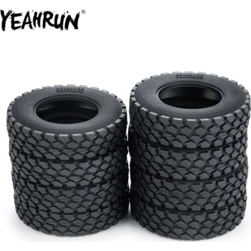 YEAHRUN Tamiya Rubber Tyre Wheel Tires 22/25mm for 1:14 RC Rock Crawler Tamiya Trailer Tractor Truck RC Car Wheels Parts