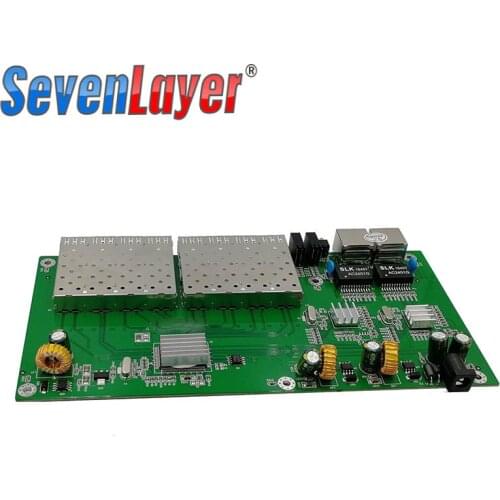 10/100/1000M 8 SFP 2 RJ45 Gigabit Ethernet switch PCBA board Fiber Optical Media Converter 8 Port 1.25G SFP