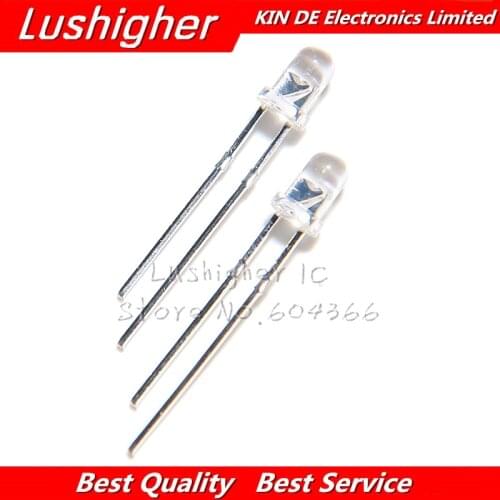 100pcs 3mm Led Yellow light-emitting Diodes White Turn Yellow