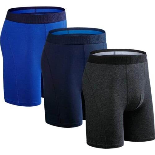 3pcs Long Mens Underpants Cotton Mens Panties Lots Boxers Man Underware Sexy Family Boxershorts Boxer For Male Shorts Calecon