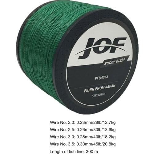 4 Strands 300m 28-45LB PE Braided Super Strong Fishing Wire Multifilament Super Strong Fishing Line Fish Tackle Pesca Accessor