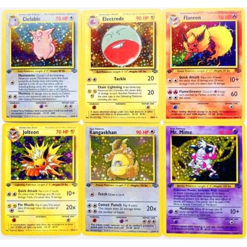 48pcs/set "Pokemon Jungle" 1997 2nd Expansion Pack Reissue Toys Hobbies Hobby Collectibles Game Collection Anime Cards