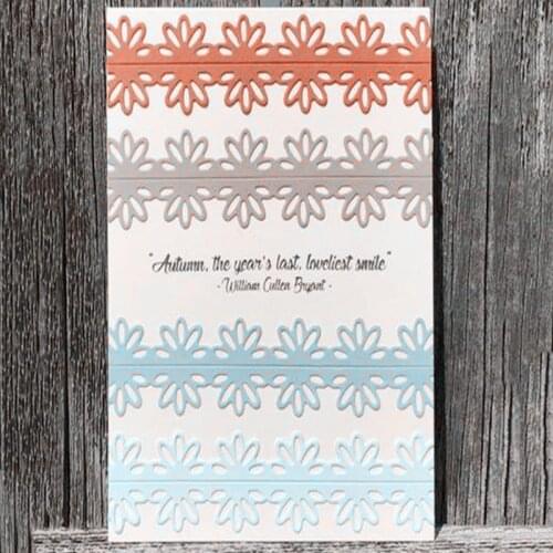 8pcs/lot Lace Flower Edge Border Metal Cutting Dies For DIY Scrapbooking Album Embossing Paper Cards Decorative Crafts