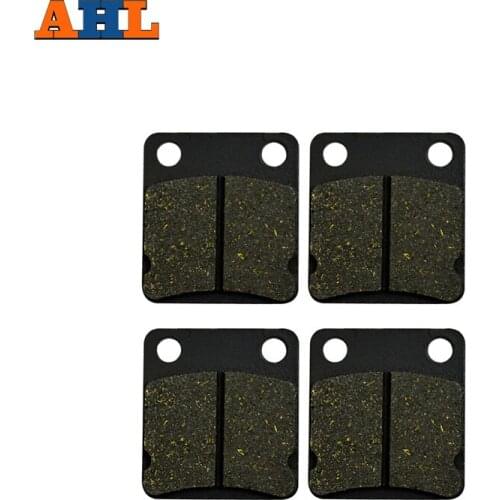 AHL 2 Pairs Motorcycle Brake Pads for YAMAHA ATV YFM 450 YFM450 Wolverine 2006-2010 Black Brake Disc pad