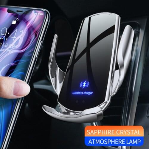 Wireless Q3 Car Fast Charger GPS Backet MJ Navigation Infrared Charging Infrared Touch Induction Mount ABS Car Charger Holder