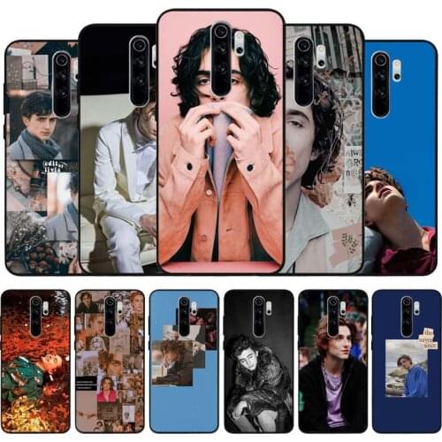 Timothee chalamet black Silicone Phone Case For Redmi note 9 8 7 Pro S 8T 7A Cover