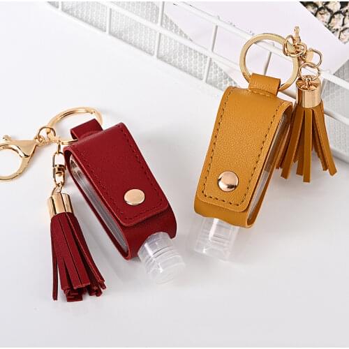 Hand Sanitizer Keychain Holder Travel Bottle Refillable Containers 30ml Flip Cap Bottles Keychain Carrier Bottle Key Ring Empty