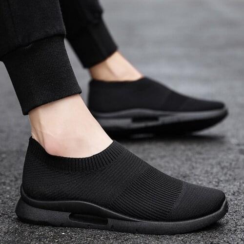 Men Light Running Shoes Jogging Shoes Breathable Man Sneakers Slip on Loafer Shoe Mens Casual Shoes Size 46 2020