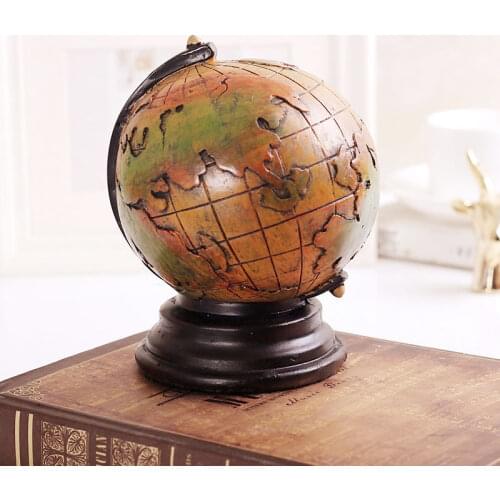 Europe Creative Vintange Retro globe money boxes home decor money bank saving bank coin bank coin box desk decoration moneybox