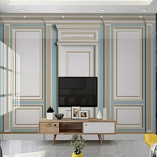 Custom Abstract Photo Wallpaper European Style 3D Stereoscopic Geometric Pattern Wall Decor Painting Living Room TV Background