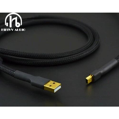 OTG usb line hifi USB cable Dual magnetic ring Gold-plated amplifier DAC cable USB A to MINI USB