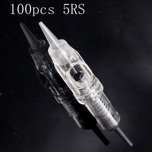 Microblading Cartridges 0.18/0.20/0.25mm 5RS Easy Click Disposable semi-Permanent Makeup Cartridge Needles Tips For Eyebrow Lips