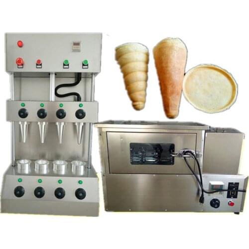 Two Items Commercial Automatic Stainless Steel Pizza Cone Machine With Pizza Oven Electric Pizza Cone Oven Forming Machine 220V