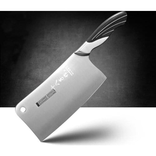 Liang Da 7" inch Cleaver Kitchen Knife 4CR13mov Stainless Steel Blade Color Wood Handle Japanese Chef Chopping Knife With G